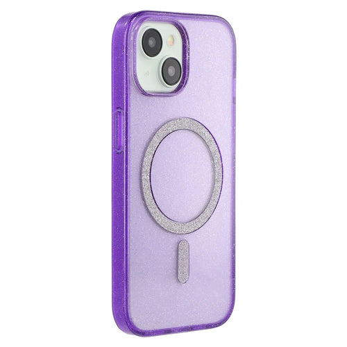 For iPhone 13 Case Compatible with MagSafe 2.0mm PC + TPU Glitter Phone Cover - Purple - 1