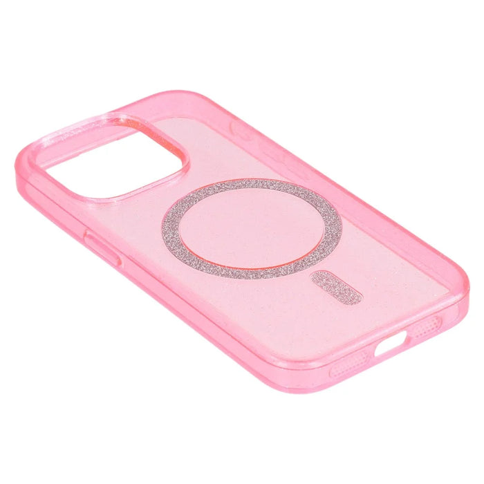 For iPhone 14 Pro Case Compatible with MagSafe 2.0mm PC + TPU Glitter Phone Cover - Pink - 5