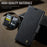 AUTSPACE For iPhone 11 Pro Case  A11 RFID Blocking Retro Leather Cell Phone Wallet Cover - Black - 3