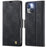 AUTSPACE For iPhone 15 Plus Case  A11 RFID Blocking Retro Leather Cell Phone Wallet Cover - Black - 1