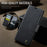 AUTSPACE For iPhone 15 Plus Case  A11 RFID Blocking Retro Leather Cell Phone Wallet Cover - Black - 3