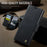 AUTSPACE For Samsung Galaxy Note20 5G Case  A11 RFID Blocking Retro Leather Cell Phone Wallet Cover - Black - 3