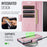 AUTSPACE For Samsung Galaxy Z Fold5 5G Case  A11 RFID Blocking Retro Leather Cell Phone Wallet Cover - Pink - 4
