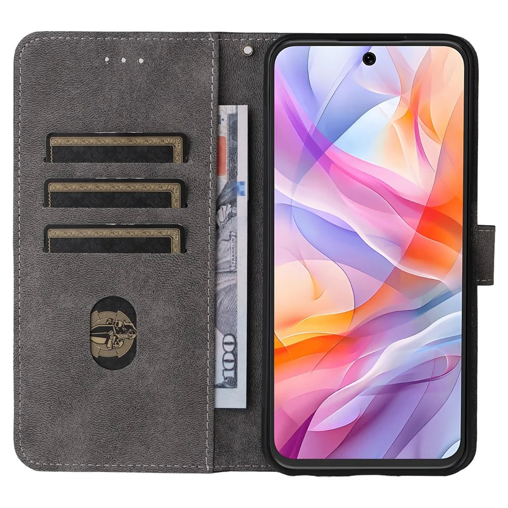 Wallet Case For ZTE Blade V70 Design  /  nubia V70 Design  /  Blade V70 Vita RFID Blocking PU Leather Cover Stand View - Black - 2