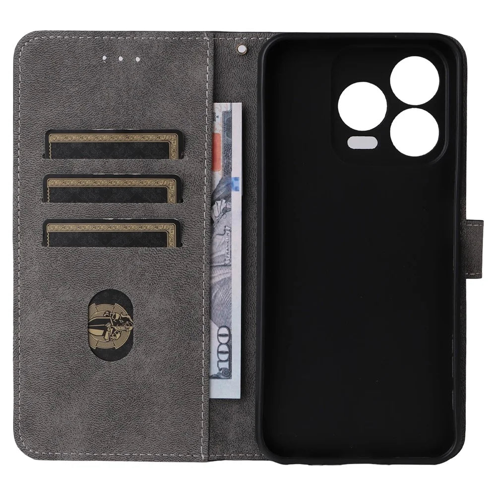Wallet Case For ZTE Blade V70 Design  /  nubia V70 Design  /  Blade V70 Vita RFID Blocking PU Leather Cover Stand View - Black - 5