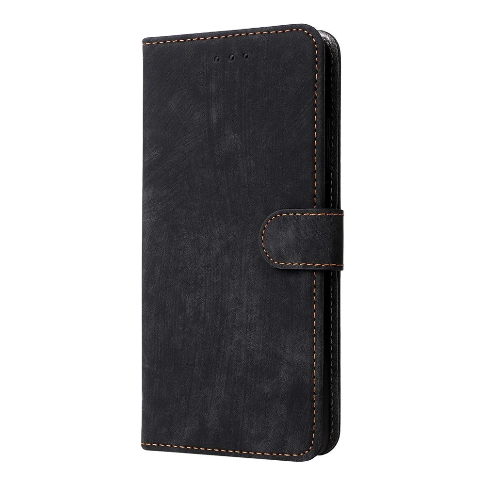 Wallet Case For ZTE Blade V70 Design  /  nubia V70 Design  /  Blade V70 Vita RFID Blocking PU Leather Cover Stand View - Black - 7