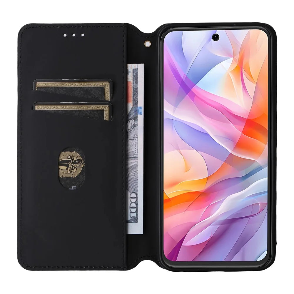 Wallet Phone Case for ZTE Blade V70 Design / Nubia V70 Design / Blade V70 Vita Rhombus Imprinted Leather Phone Cover - Silver - 2