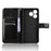 Leather Case for Blackview Wave 8 / Wave 8C / Oscal Flat 2 Crazy Horse Texture Phone Wallet Cover - Black - 4
