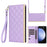 For Samsung Galaxy S24 FE Case Suction Cup PU Leather Wallet Phone Cover with Straps - Purple - 1