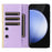 For Samsung Galaxy S24 FE Case Suction Cup PU Leather Wallet Phone Cover with Straps - Purple - 2