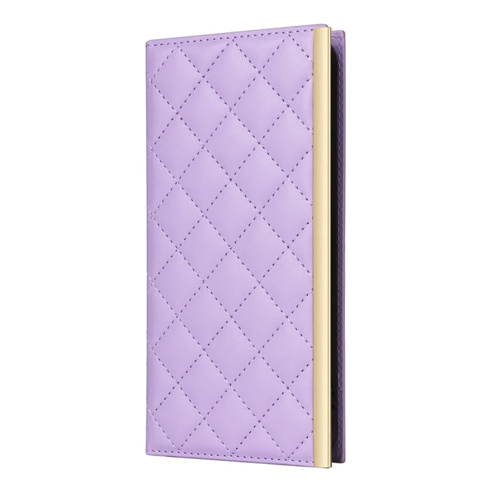 For Samsung Galaxy S25 Case Suction Cup PU Leather Wallet Phone Cover with Straps - Purple - 6