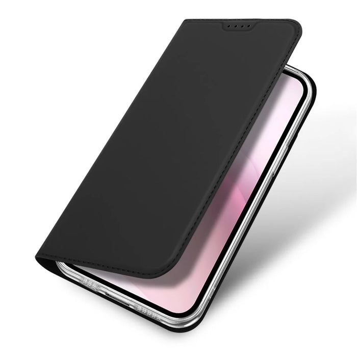 DUX DUCIS Skin Pro Series For iPhone 17e / 16e Case Leather Stand Cover Card Holder - Black - 4