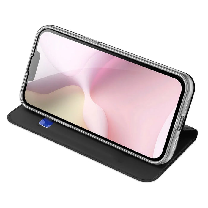 DUX DUCIS Skin Pro Series For iPhone 17e / 16e Case Leather Stand Cover Card Holder - Black - 5