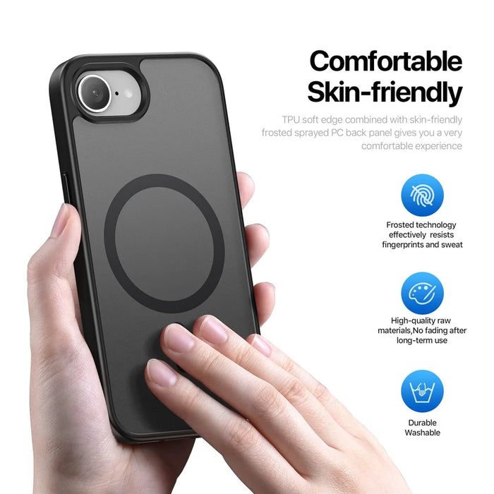 DUX DUCIS For iPhone 17e / 16e Case  Yind Series PC+TPU Phone Cover Compatible with MagSafe - Black - 5