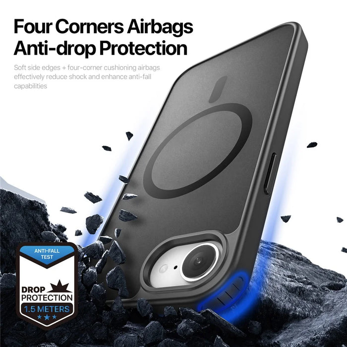 DUX DUCIS For iPhone 17e / 16e Case  Yind Series PC+TPU Phone Cover Compatible with MagSafe - Black - 7