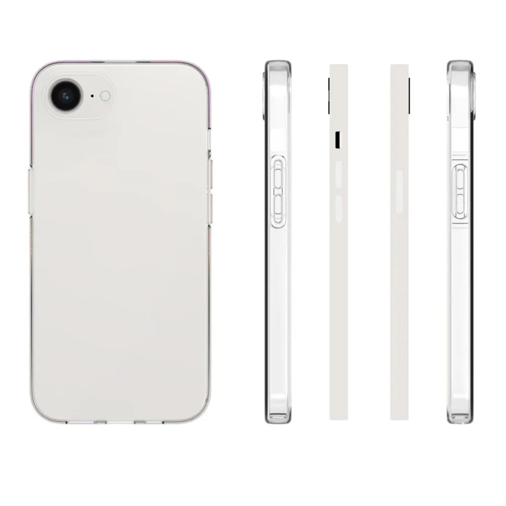 For iPhone 17e / 16e Case Anti-Fingerprint Crystal Clear TPU Phone Cover - 5