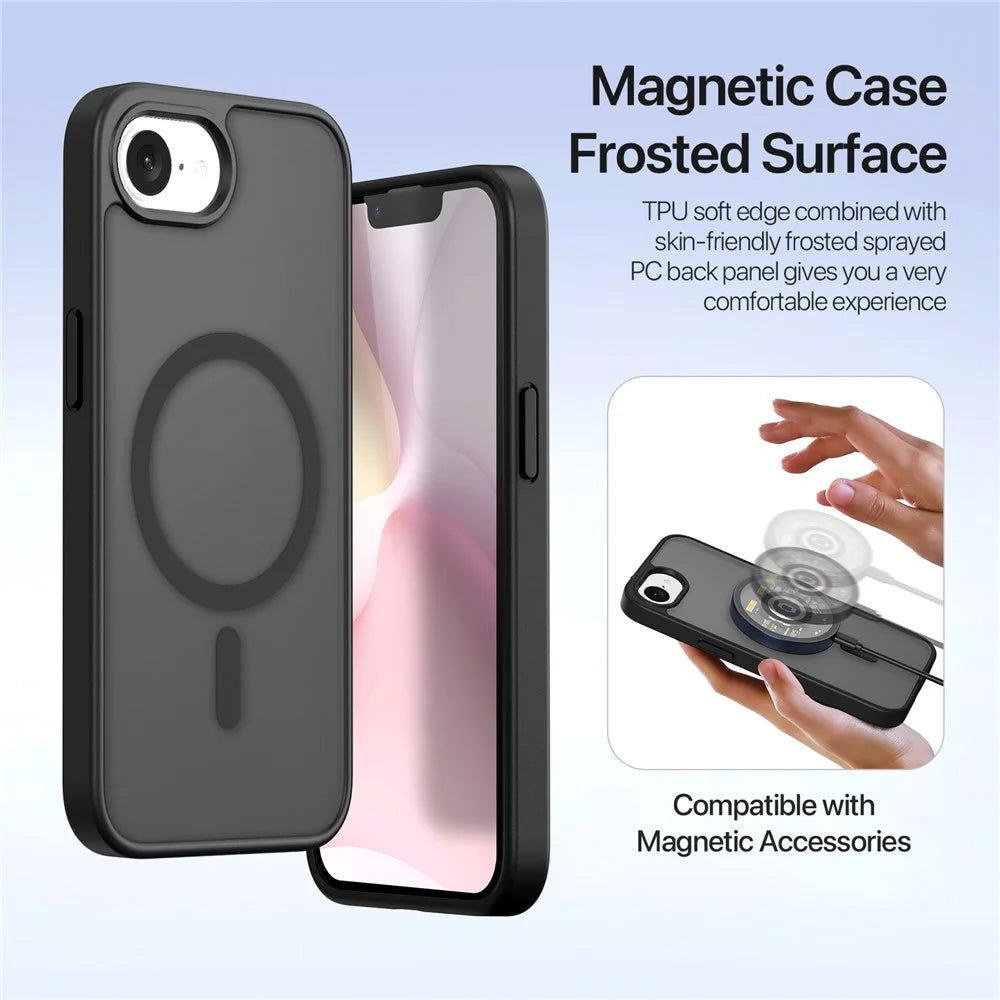 DUX DUCIS Lawa Series For iPhone 17e / 16e Case Detachable Magnetic Cowhide Leather Cover Zipper Wallet - Black - 6