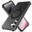 For Samsung Galaxy S25 / S24 Magnetic Case Small Wavy Edge PC + TPU Phone Cover - Black - 1