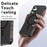 For Samsung Galaxy S25 / S24 Magnetic Case Small Wavy Edge PC + TPU Phone Cover - Black - 5