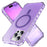 For iPhone 16 Pro Case Compatible with MagSafe Small Wavy Edge PC + TPU Phone Cover - Purple - 1