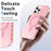 For iPhone 14 Pro Max Case Compatible with MagSafe Small Wavy Edge PC + TPU Phone Cover - Pink - 5