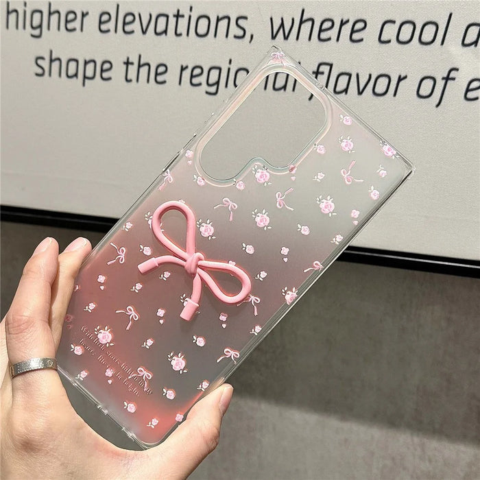 For Samsung Galaxy S24 Ultra Case Flower Pattern IMD TPU Phone Cover - 3