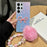 For Samsung Galaxy S25 Ultra Case Flower Pattern IMD TPU Phone Cover with Chain - 3