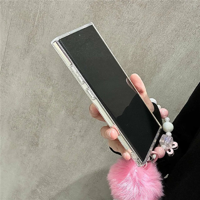 For Samsung Galaxy S25 Ultra Case Flower Pattern IMD TPU Phone Cover with Chain - 6