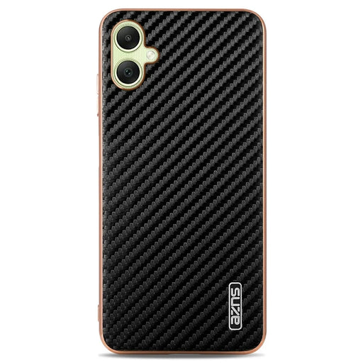 AZNS For Samsung Galaxy A06 4G Case Electroplating Carbon Fiber Texture PU + TPU Phone Cover - Black - 2