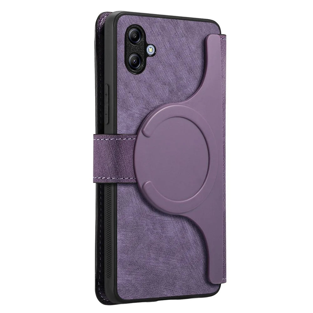 CASENEO For Samsung Galaxy A04e 4G Magnetic Case  Detachable Leather Phone Wallet Cover - Purple - 3