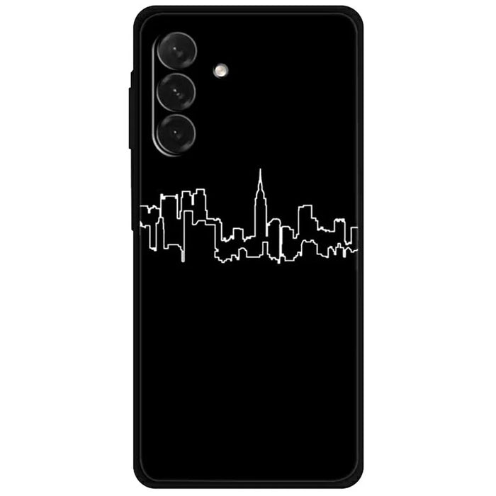 For Samsung Galaxy A26 5G Line Art Case Anti-Scratch Soft TPU Phone Cover - City - 1