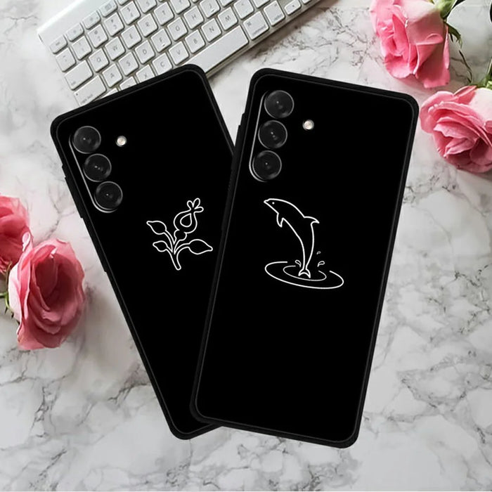 For Samsung Galaxy A26 5G Line Art Case Anti-Scratch Soft TPU Phone Cover - City - 3
