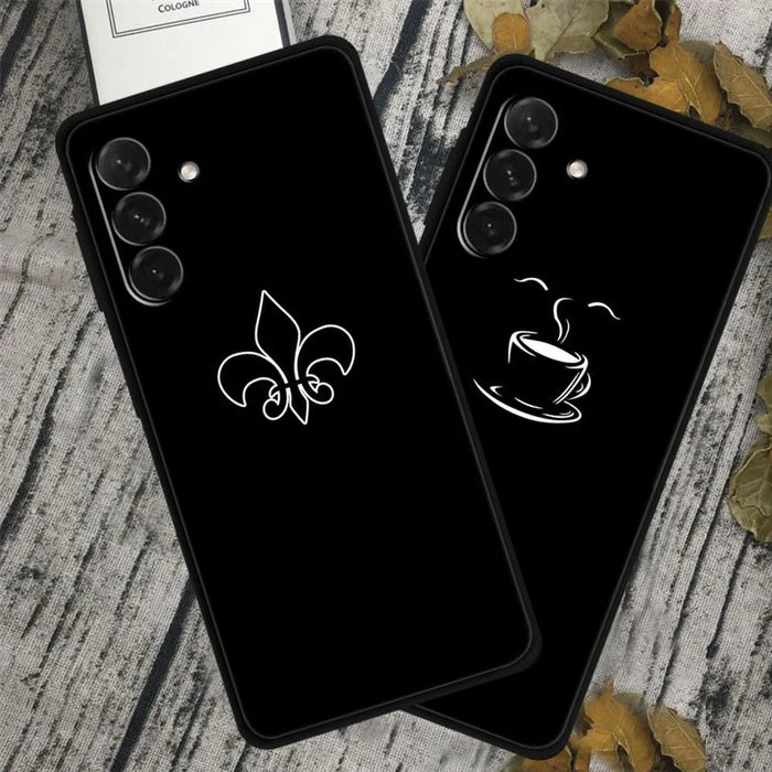 For Samsung Galaxy A26 5G Line Art Case Anti-Scratch Soft TPU Phone Cover - City - 4