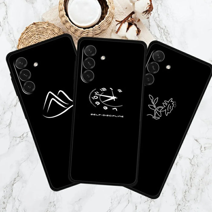 For Samsung Galaxy A26 5G Line Art Case Anti-Scratch Soft TPU Phone Cover - City - 5