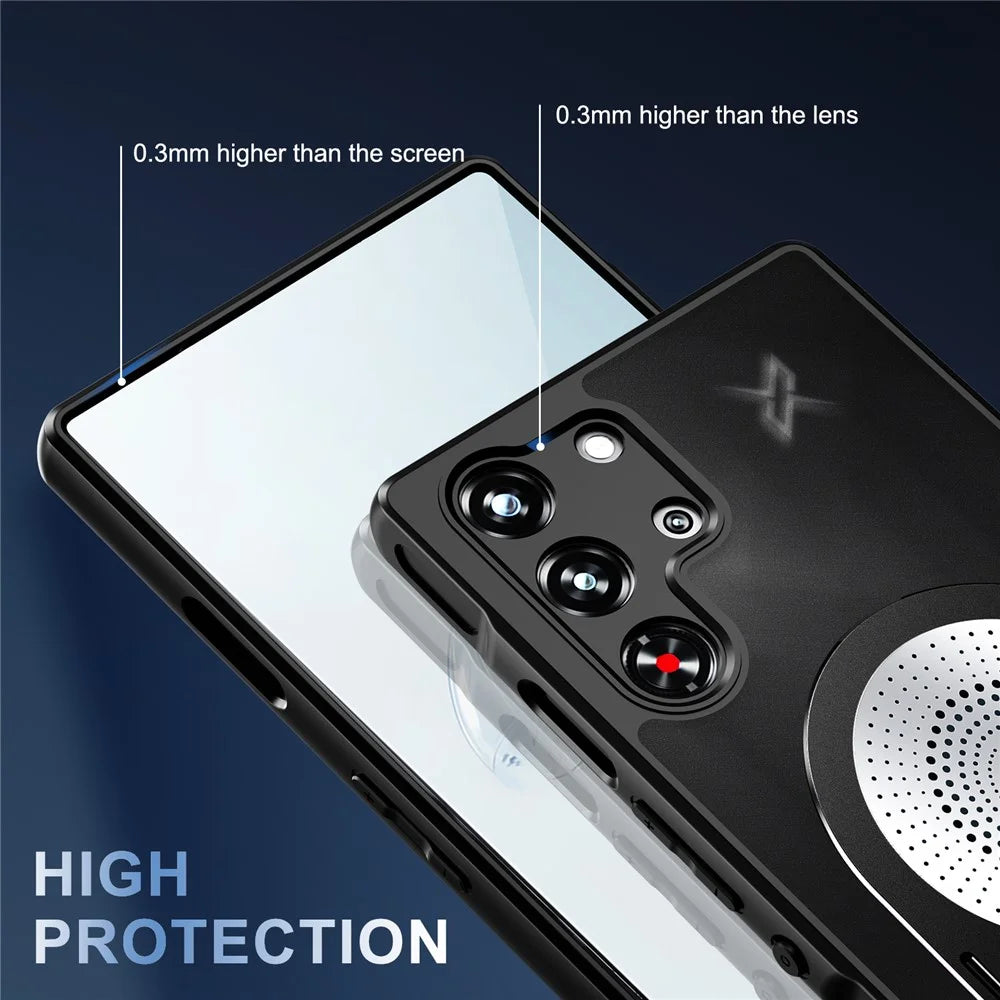 For ZTE nubia Red Magic 10 Pro 5G / 10 Pro+ 5G Case Kickstand Silicone + PC Phone Cover Graphene Heat Dissipation - Black - 6