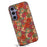 For Samsung Galaxy S25+ Case Flower Print PU Leather + PC + TPU Phone Cover - Summer / Red - 2