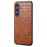 For Samsung Galaxy S25 Case Crocodile Texture Design Leather Slim Back Cover - Brown - 1