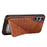 For Samsung Galaxy S25+ Case with Card Holder Leather + PC + TPU Crocodile Textured Back Cover - Brown - 2