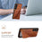 For Samsung Galaxy S25+ Case with Card Holder Leather + PC + TPU Crocodile Textured Back Cover - Brown - 5