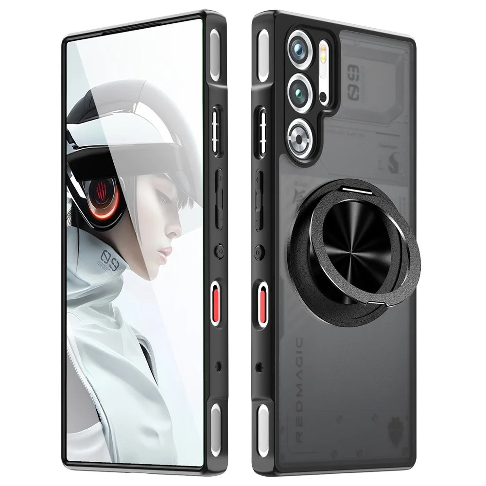 For Asus ROG Phone 8 5G / 8 Pro 5G Magnetic Case TPU + PC Rotary Kickstand Phone Cover - 1