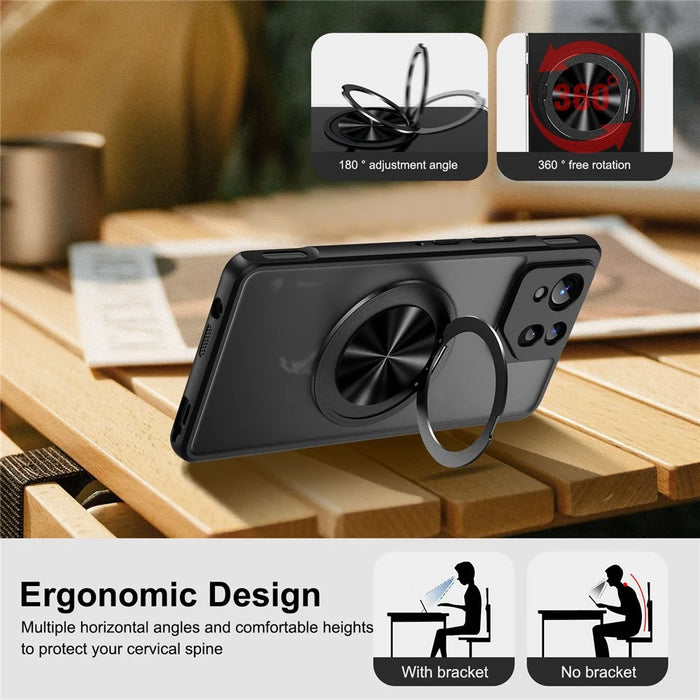 For ZTE nubia Red Magic 9 Pro 5G / 9 Pro+ 5G Magnetic Case TPU + PC Rotary Kickstand Phone Cover - 3