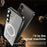 For Samsung Galaxy S25 Magnetic Case Metal Frame Matte Phone Cover - Black - 6