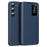 For Samsung Galaxy S22 5G Case Leather Phone Cover with View Window Card Slot - Sapphire - 1
