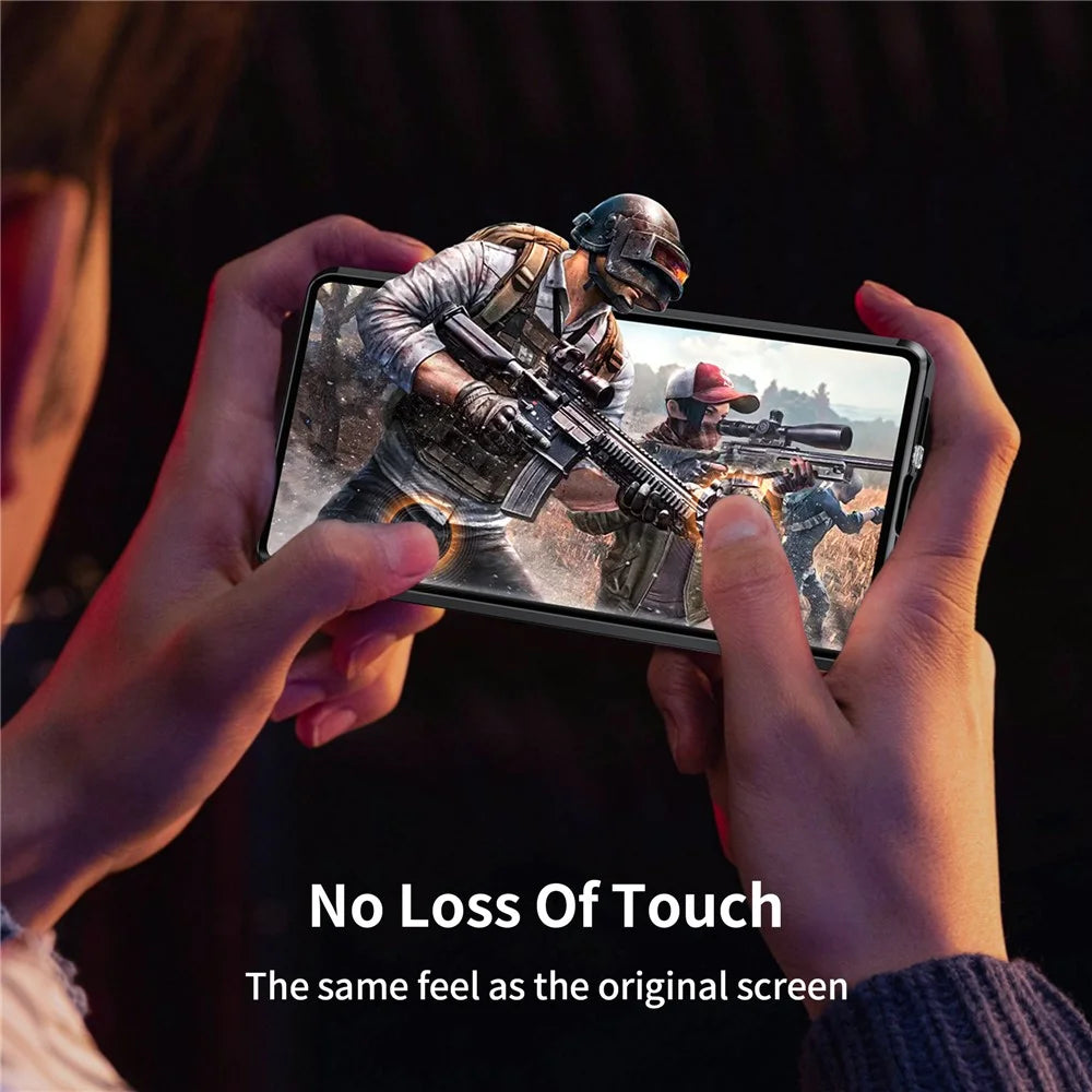 For Samsung Galaxy S25 Ultra Magnetic Case Kickstand Matte PC Cover with HD Tempered Glass Film - Black - 7