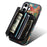 For iPhone 16 Magnetic Case with Detachable Zipper Card Bag Flower Leather Back Cover - Green - 3
