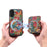 For iPhone 16 Magnetic Case with Detachable Zipper Card Bag Flower Leather Back Cover - Green - 4