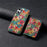 For iPhone 16 Magnetic Case with Detachable Zipper Card Bag Flower Leather Back Cover - Green - 7