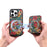 For iPhone 16 Pro Max Magnetic Case with Detachable Zipper Card Bag Flower Leather Back Cover - Green - 5