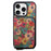 For iPhone 16 Pro Max Magnetic Case with Detachable Zipper Card Bag Flower Leather Back Cover - Green - 7
