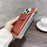 DENIOR For iPhone 16 Pro Max Magnetic Case Genuine Cow Leather PC Kickstand Phone Cover with Card Holder - Red - 5